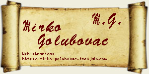 Mirko Golubovac vizit kartica